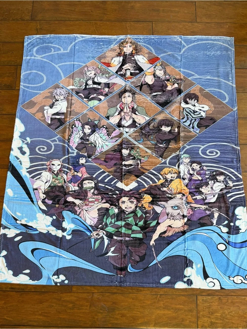 Demon slayer anime fleece throw blanket 50x60” New